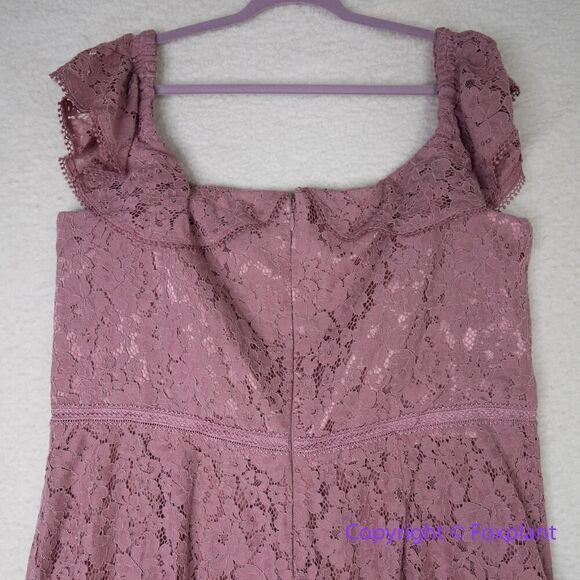 New! City Chic Women's Plus Size Angel Lace‎ Dress Rose, size 20 - Picture 11 of 16